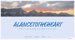 Desktop Screenshot of alancetotheheart.org